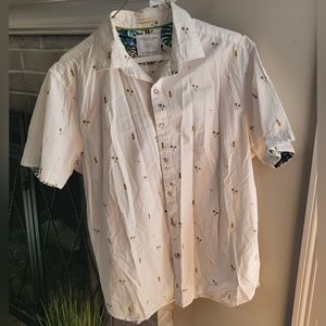 Denim & flower🍍 🌴 🦩 men's button up M